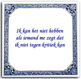 Als kritiek pijn doet…